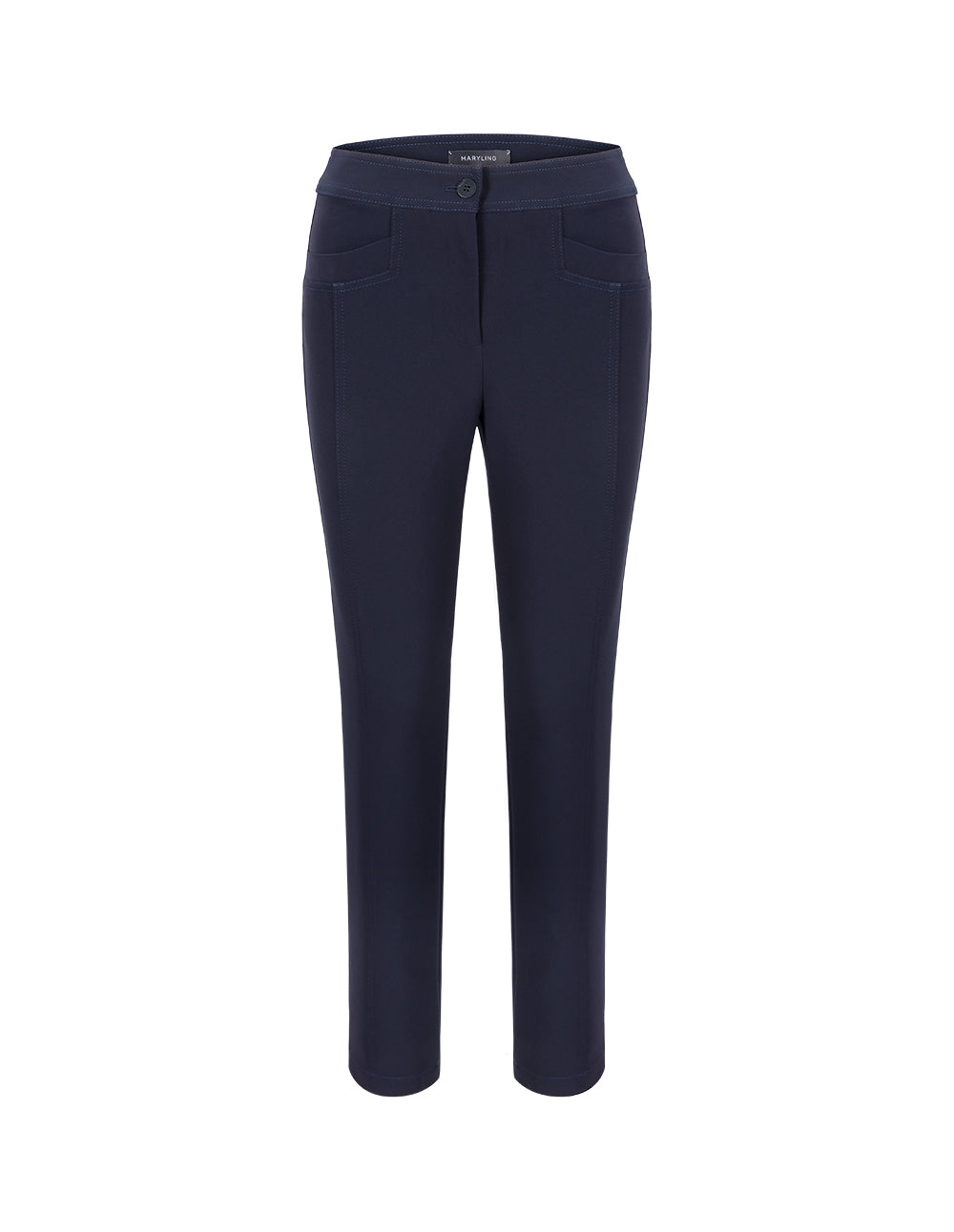 MARYLING Midnight Blue Classic Elastic Slim Pants