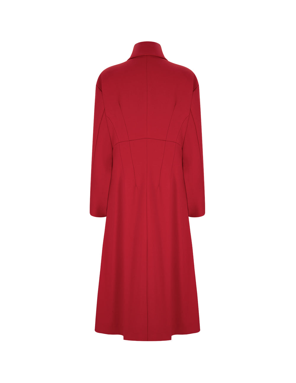 Maryling Red Spike Collar Double Breasted Coat