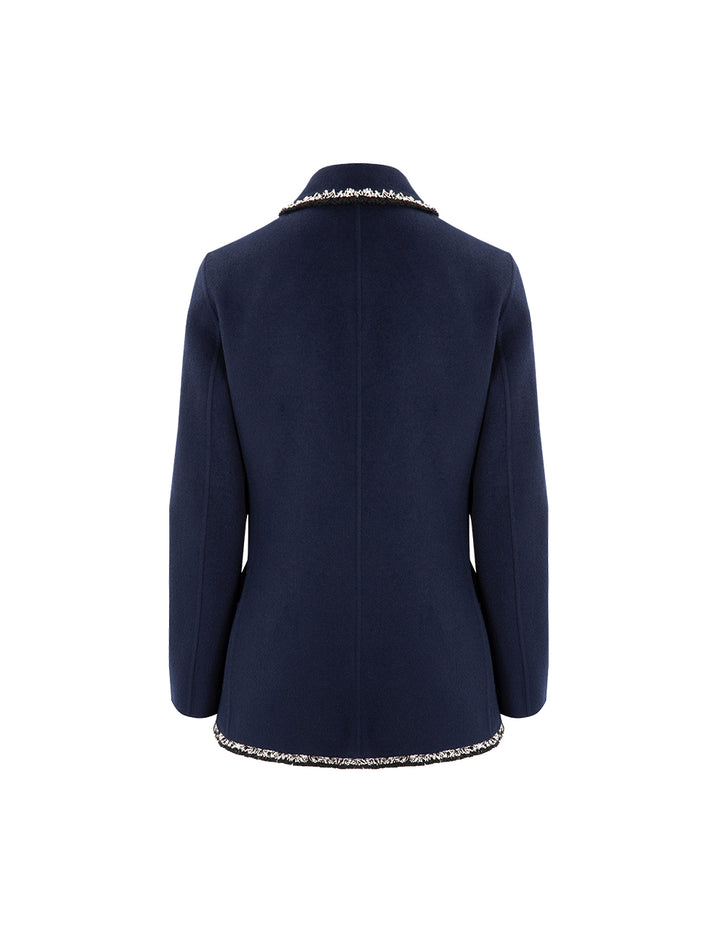 Maryling Midnight Blue Peaked Lapel Blazer