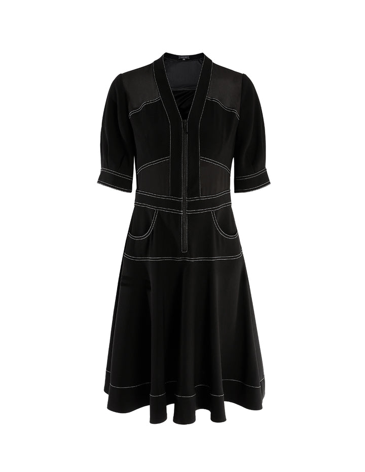 MARYLING Metal Zippers Dress