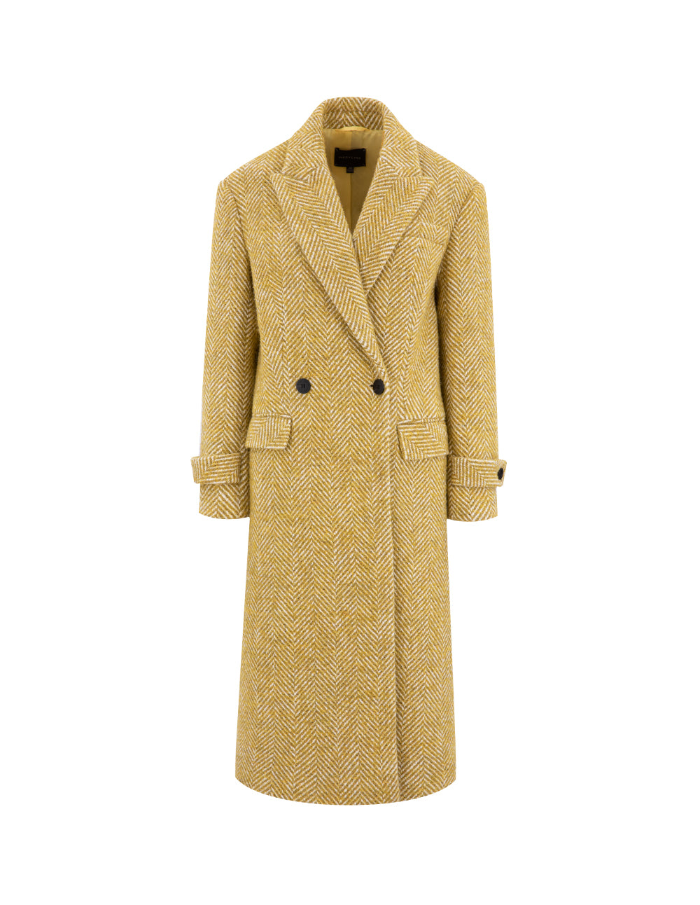MARYLING Suit Collar Double Breasted Long Coat