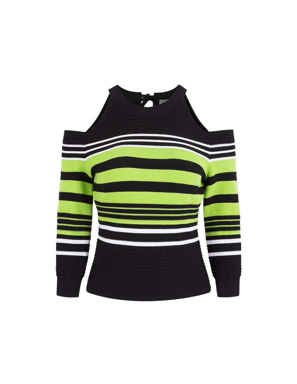 MARYLING Emerald Green Round Neck Off-Shoulder Top