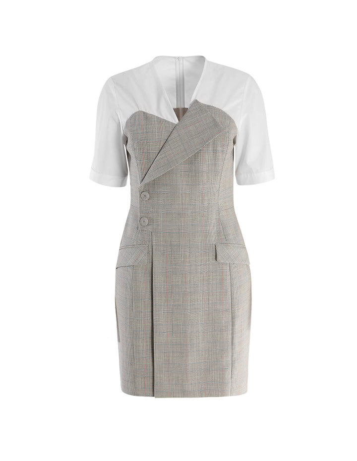 MARYLING Chest lapels contrast short sleeves