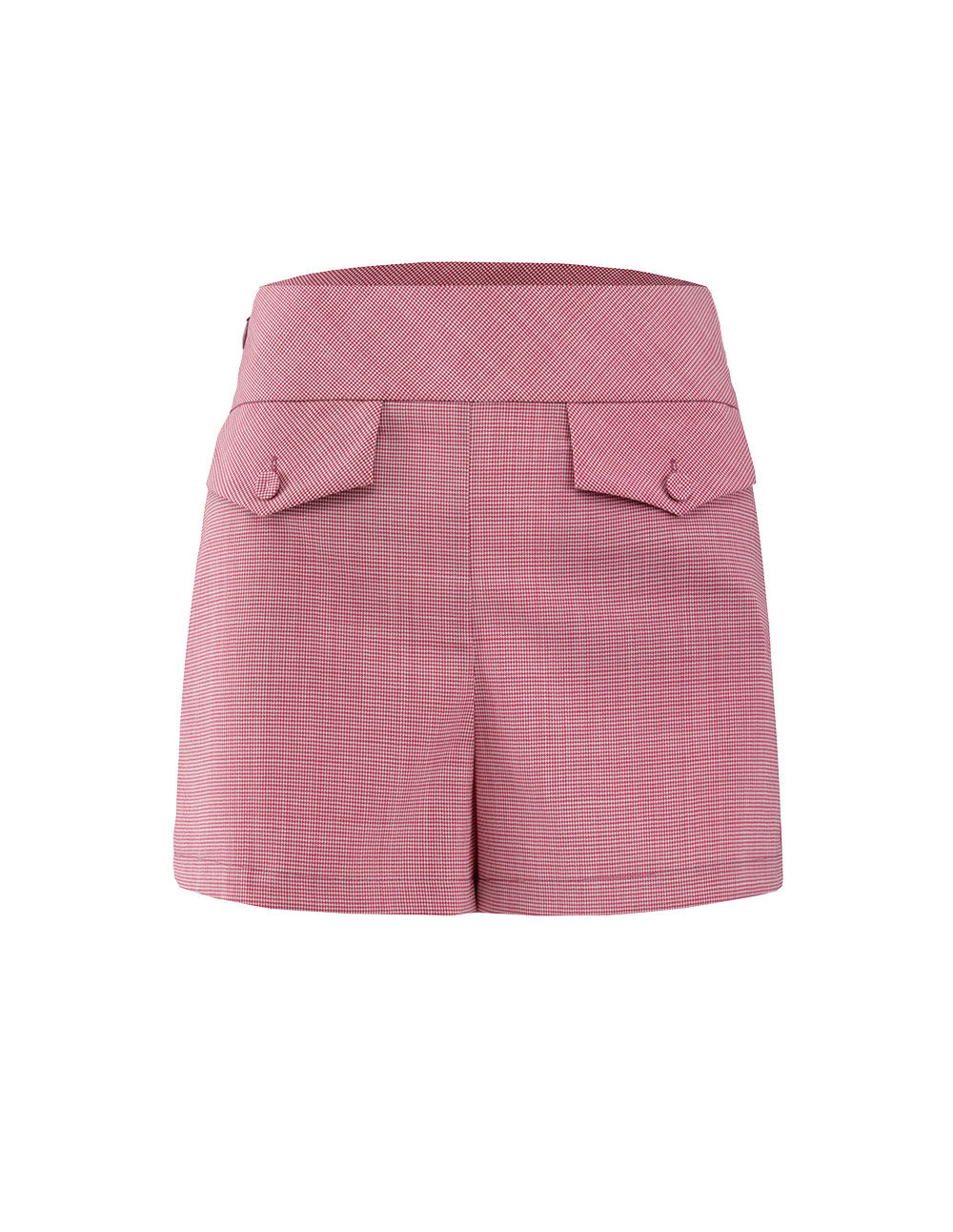 MARYLING HOUNDSTOOTH CHECKS PATCH POCKET SHORTS