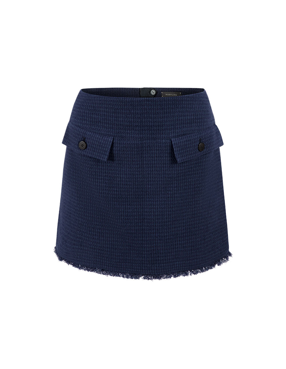 MARYLING Blue Tweed Mini Skirt