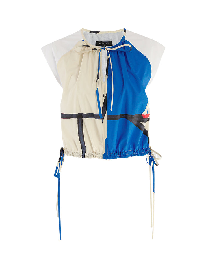 MARYLING Raglan-sleeved crop top