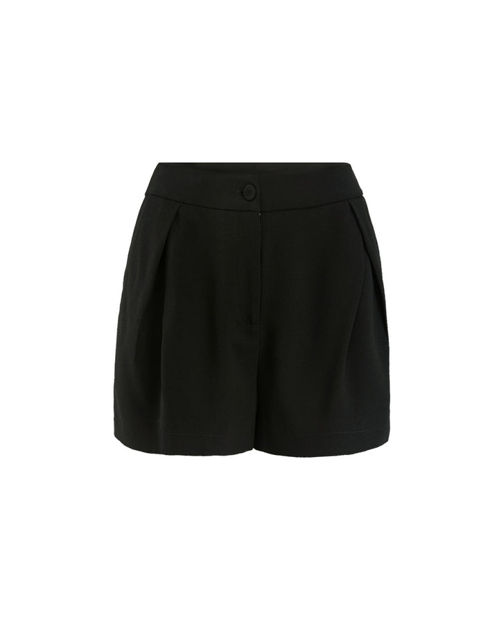 MARYLING BLACK TRIACETATE PLEATED SHORTS