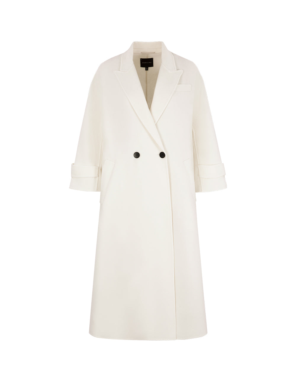 MARYLING Suit Collar Loose Fit Long Coat