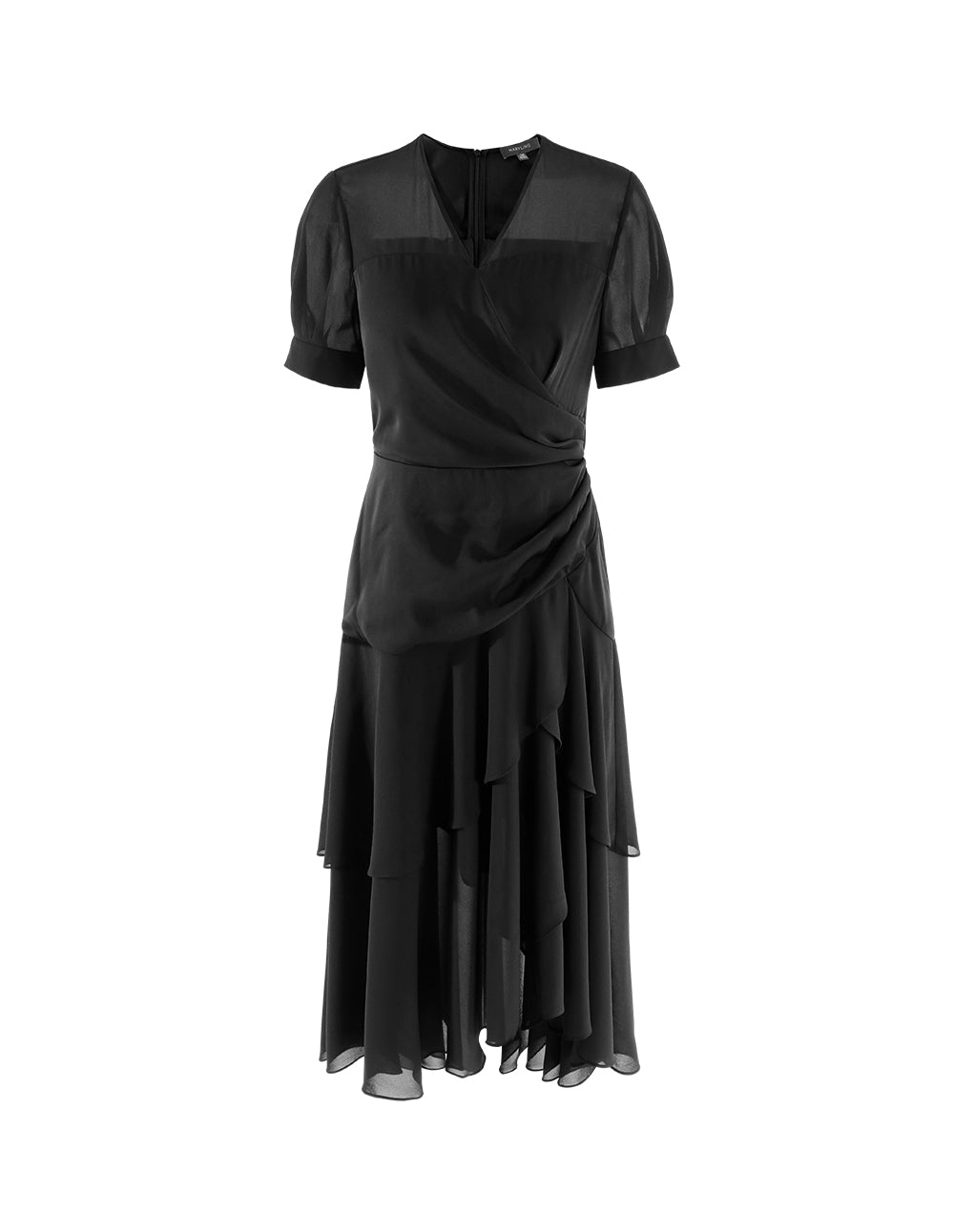 MARYLING Black noble stitching skirt dress