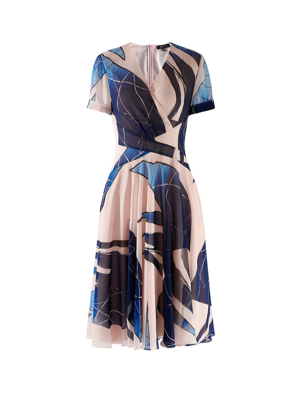 MARYLING Cross-split waist wavy dress