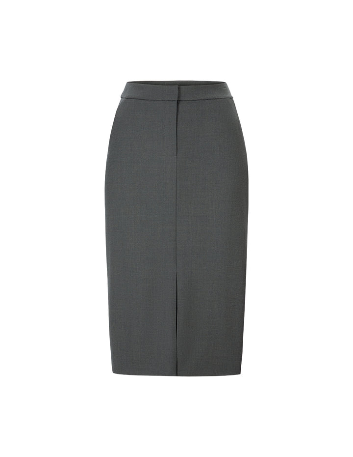 MARYLING Grey Midi Skirt
