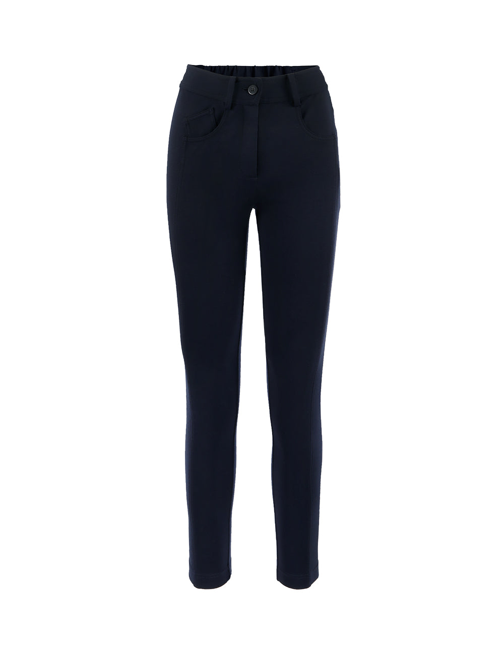 MARYLING BLACK SPANDEX KNIT SLIM FIT PANTS