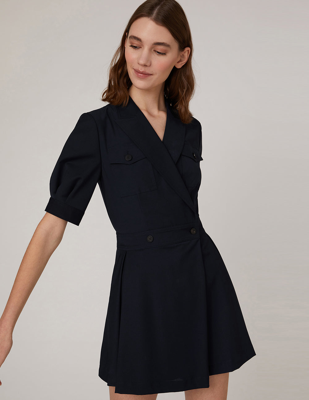 MARYLING Lapel Collar Double Breasted Jumpsuit