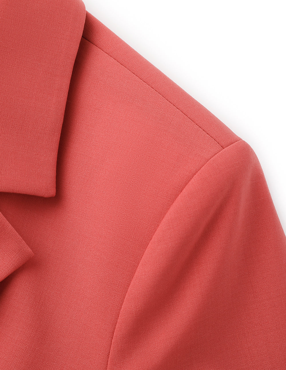 MARYLING Coral Blazer Collar Multi Pocket Long Sleeve Dress