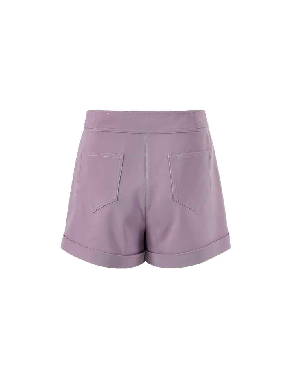 MARYLING CONTRAST BUTTON EMBELLISHED TWILL SHORTS