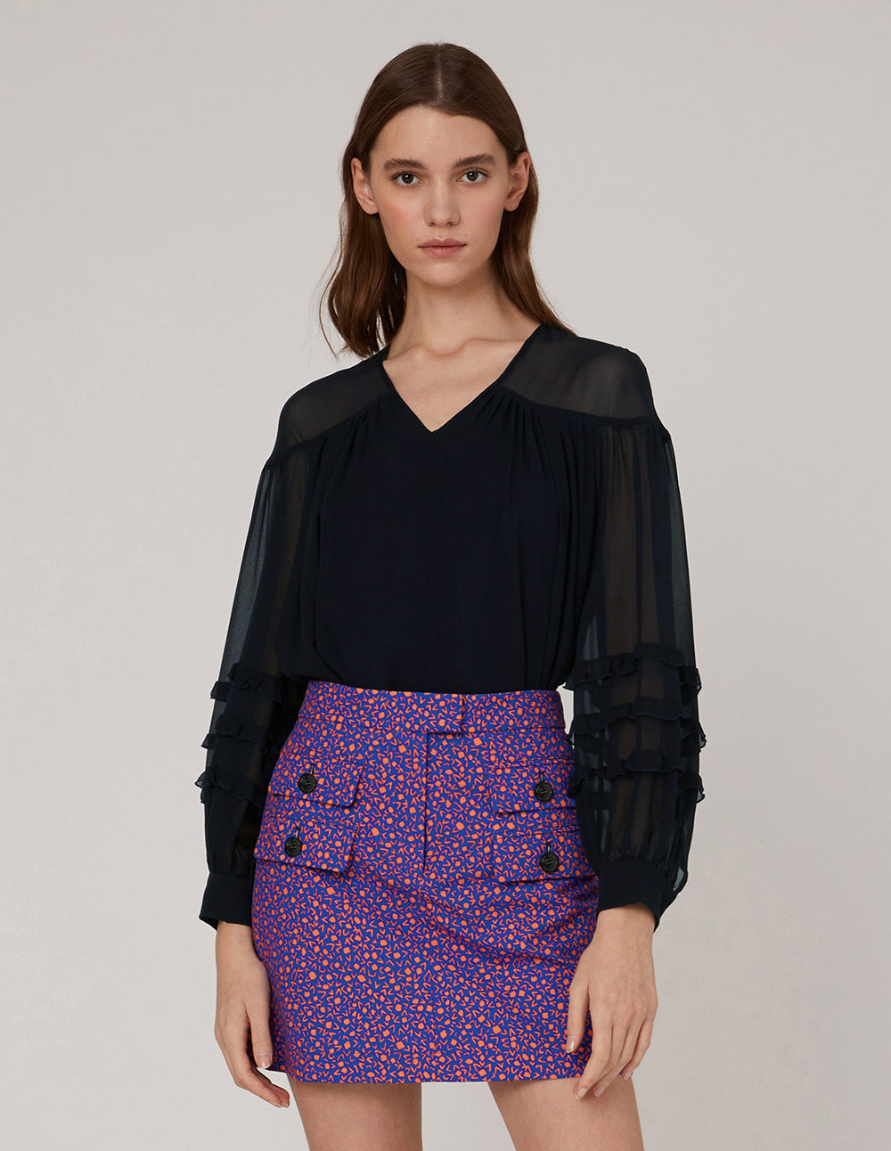 MARYLING FLAP POCKET MINI SKIRT