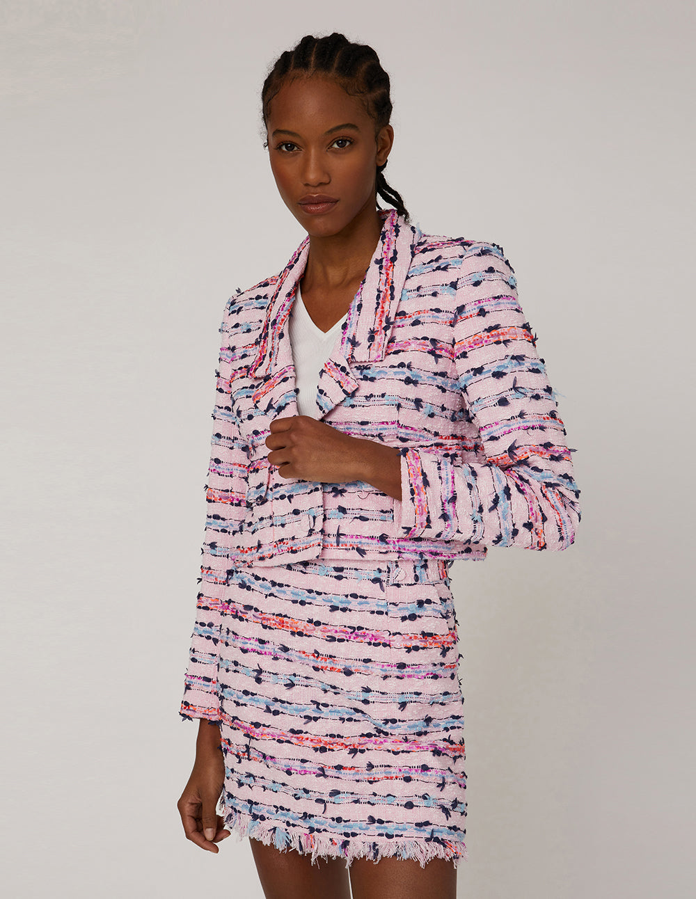 MARYLING Pink Tweed MINI SKIRT