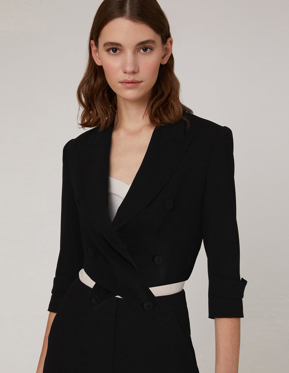 MARYLING Lapel collar mid sleeve suit blazer