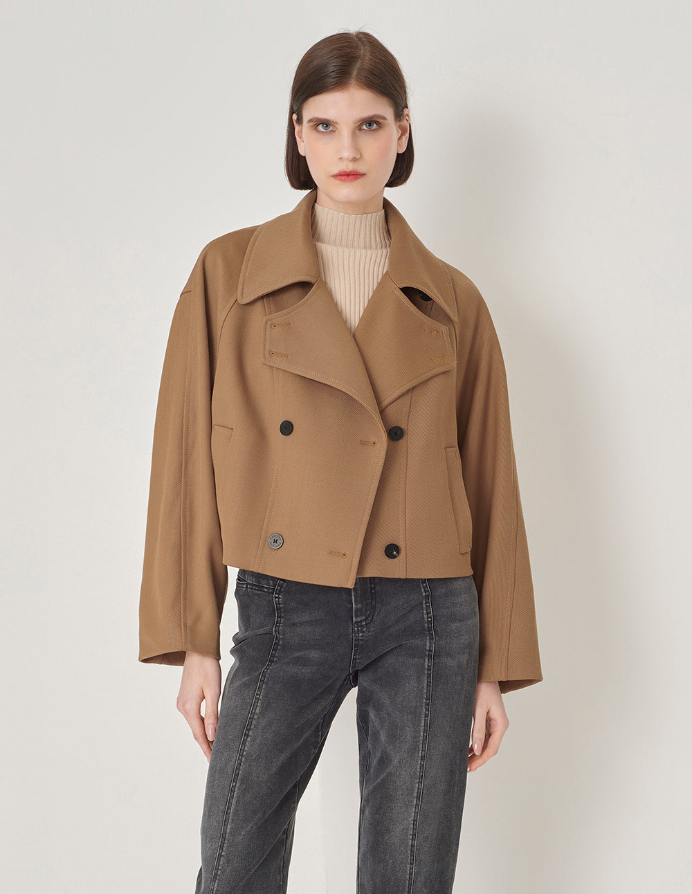 MARYLING Loose-Fitting Double-Breasted Jacket
