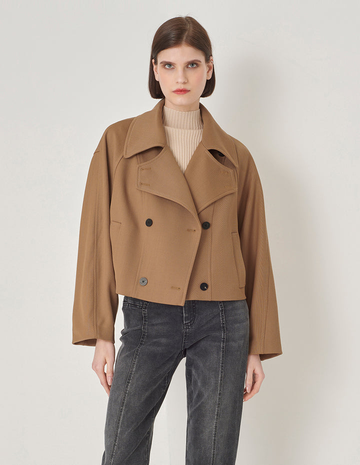 MARYLING Loose-Fitting Double-Breasted Jacket