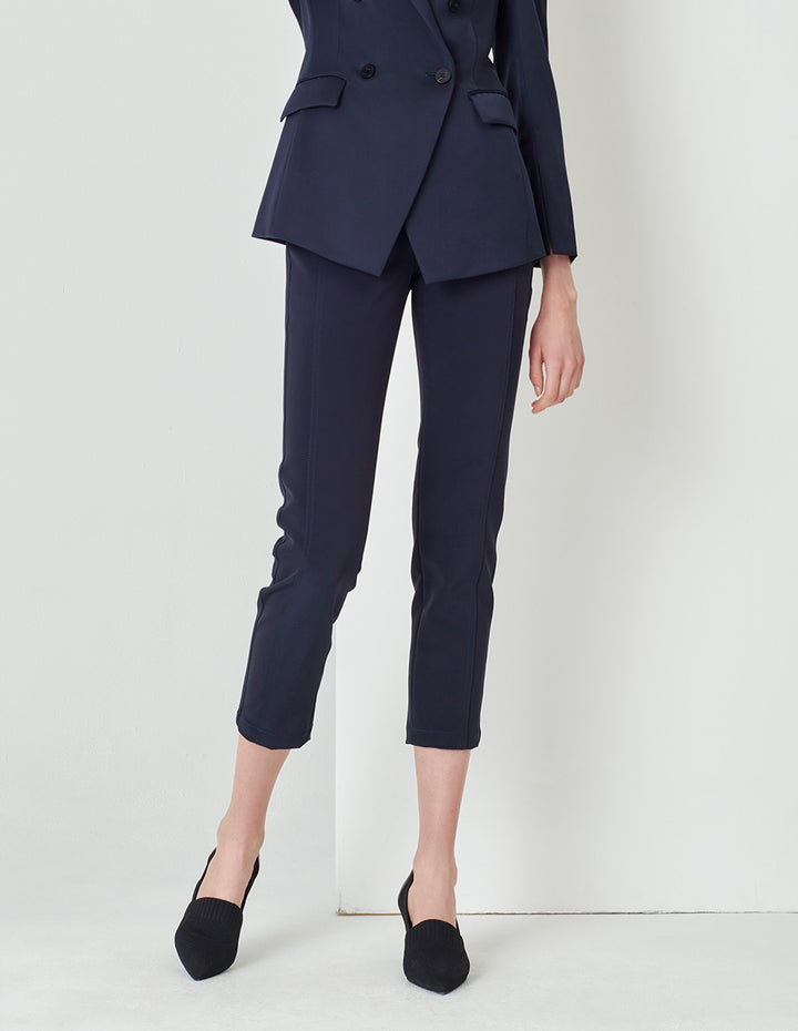 MARYLING Midnight Blue Classic Elastic Slim Pants