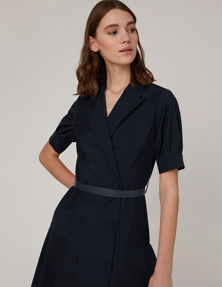 MARYLING Double breasted lapel collar suit dress