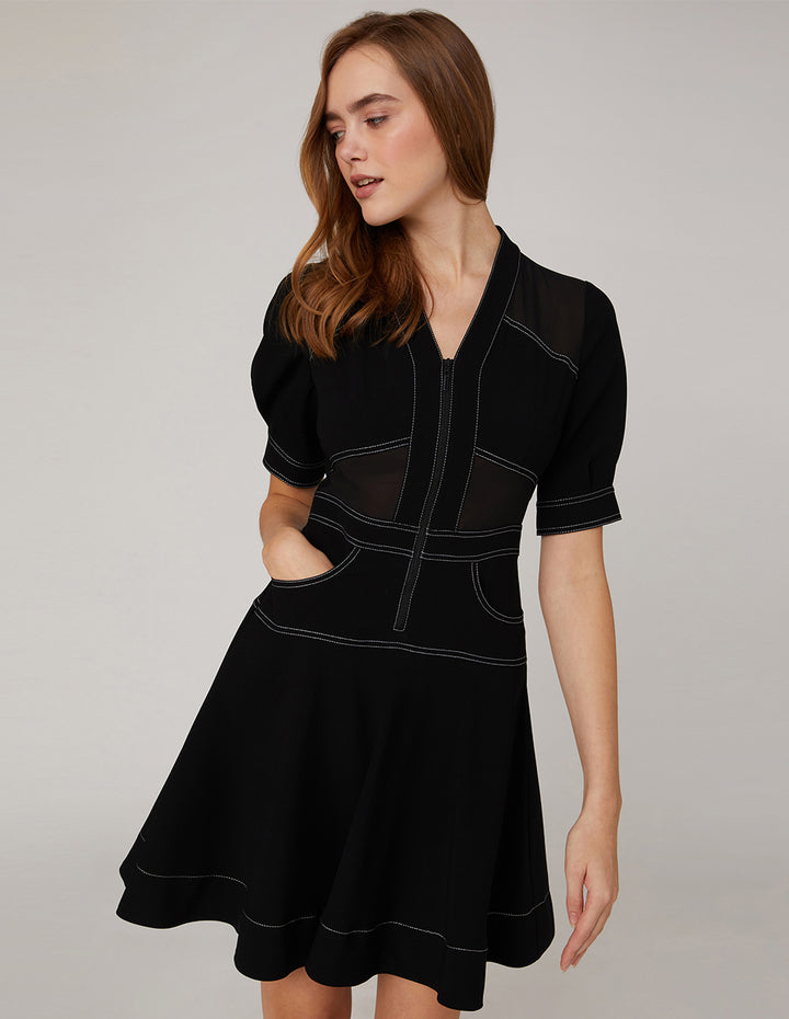 MARYLING Metal Zippers Dress