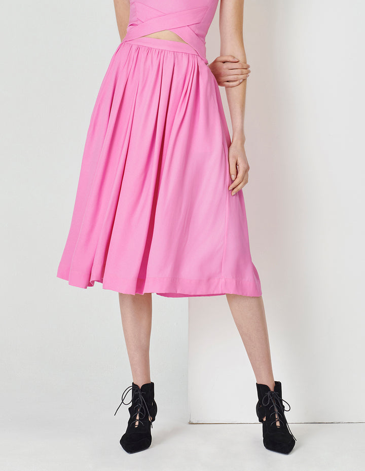 MARYLING Peach Pink Big Umbrella Skirt