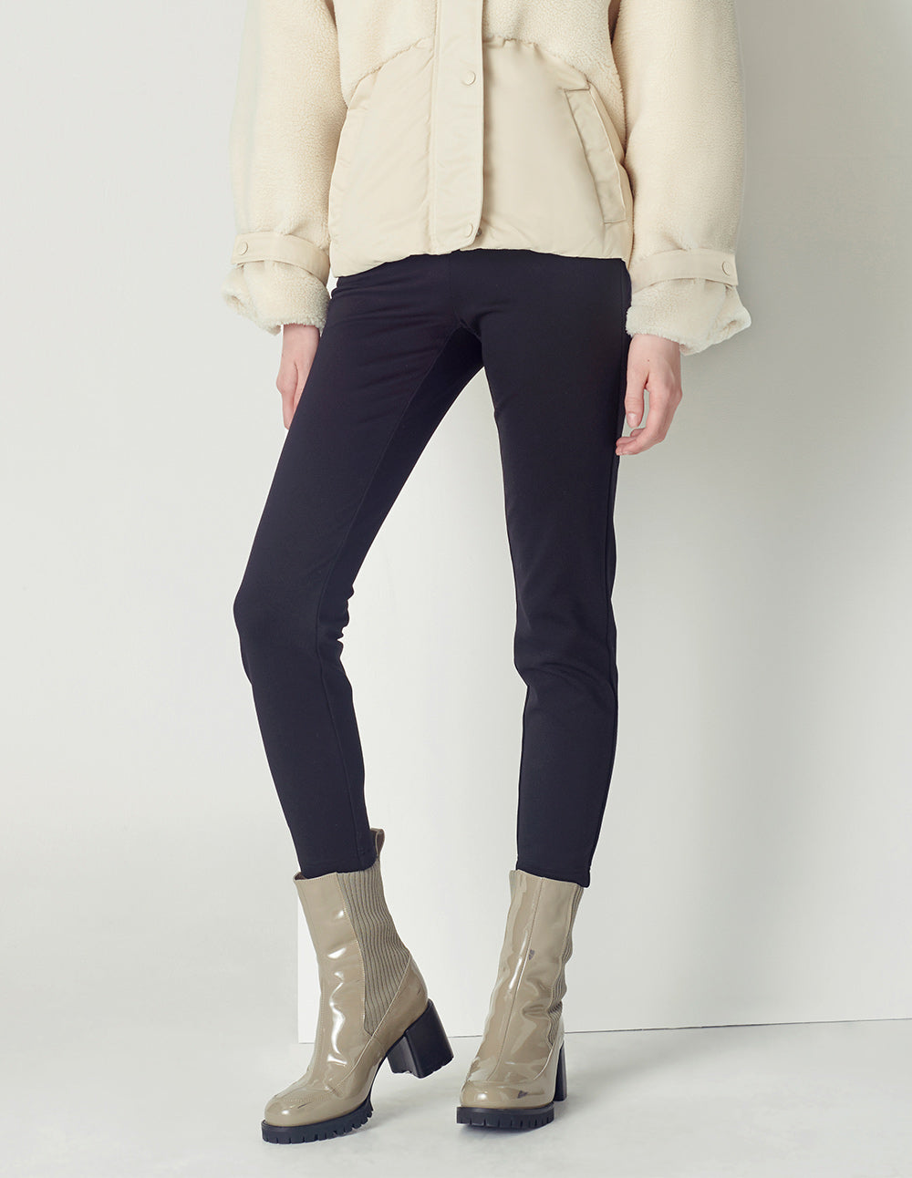 MARYLING Midnight Blue Slim Fit Thin Plus Velvet Leggings