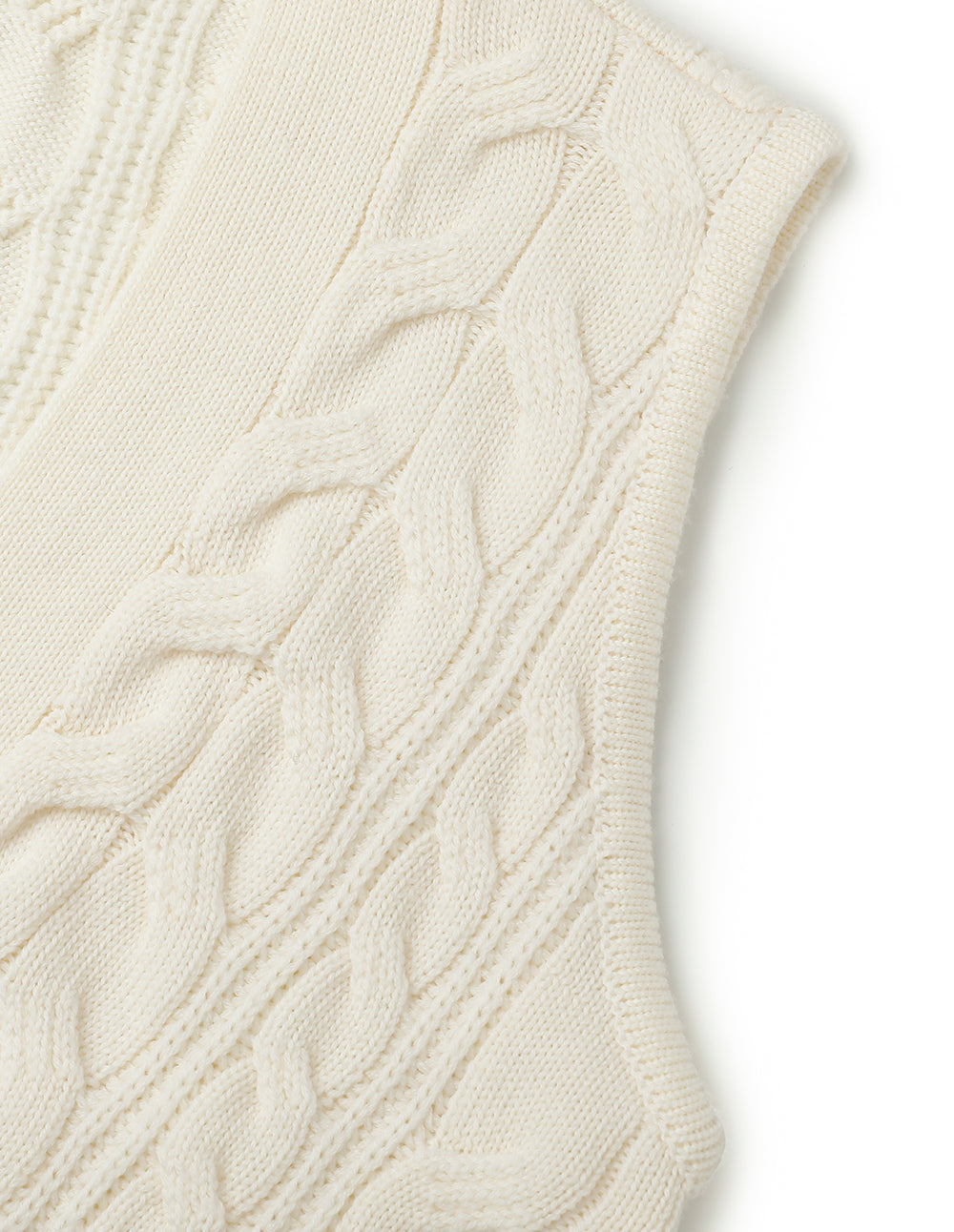 Maryling Off-White Cross Tie Wool Vest