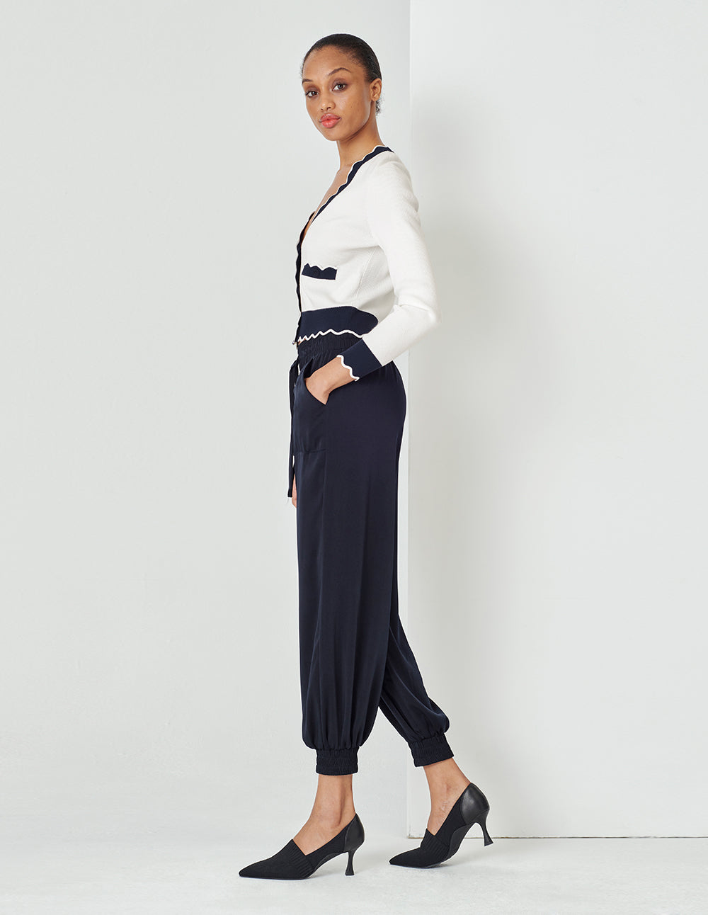 MARYLING Midnight Blue Loose-Fit Jogging Pants
