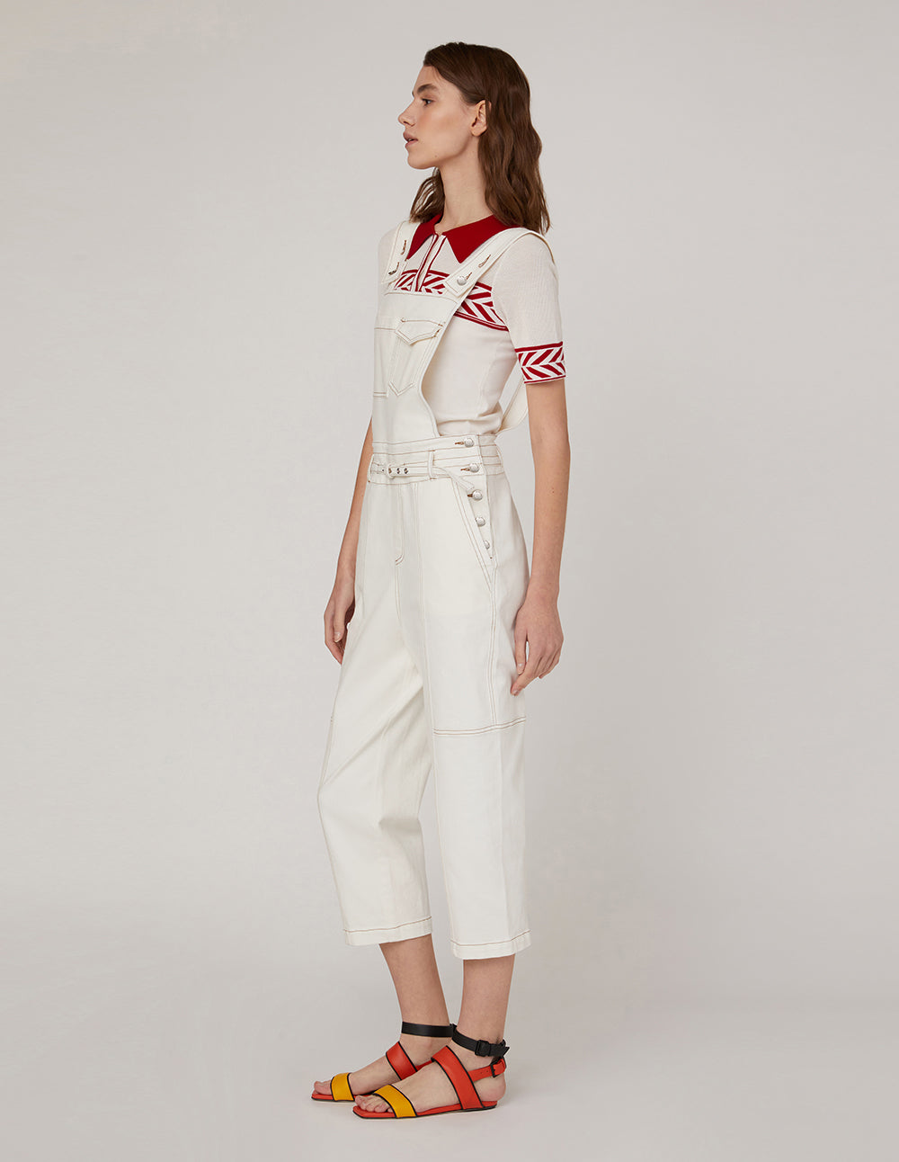 MARYLING CONTRAST STITCH JUMPSUIT