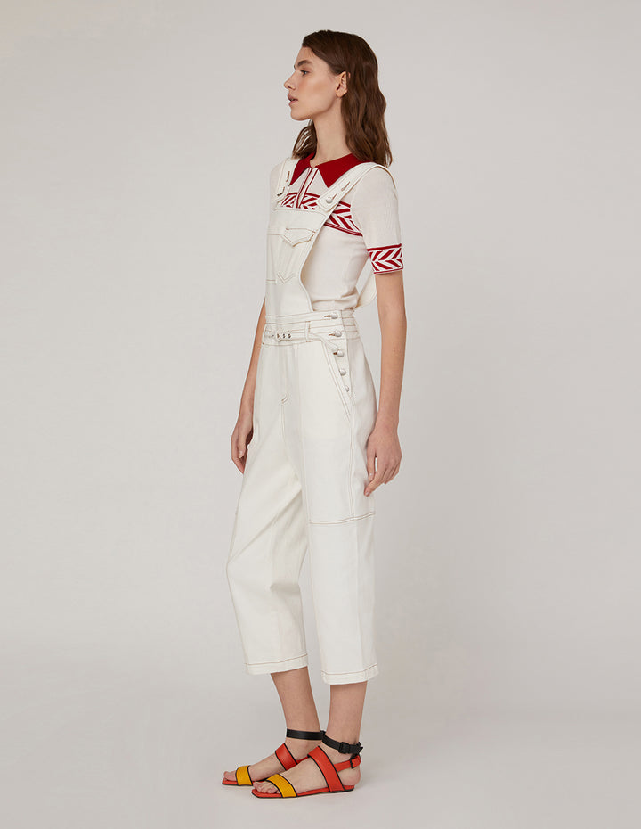 MARYLING CONTRAST STITCH JUMPSUIT