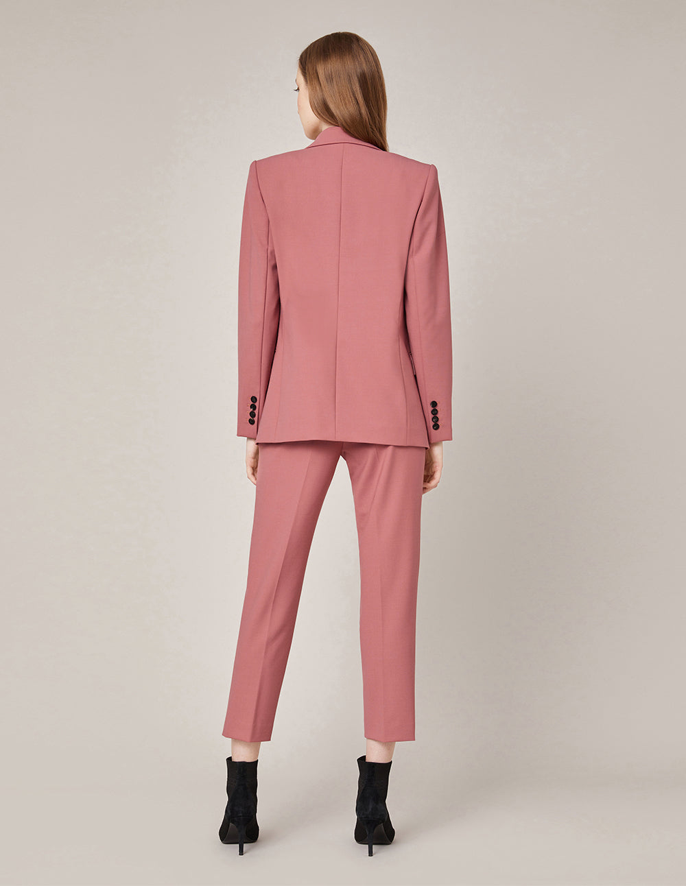 MARYLING CROP LEG MID-RISE SUIT TROUSERS