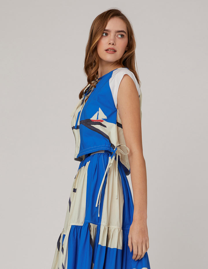 MARYLING Raglan-sleeved crop top