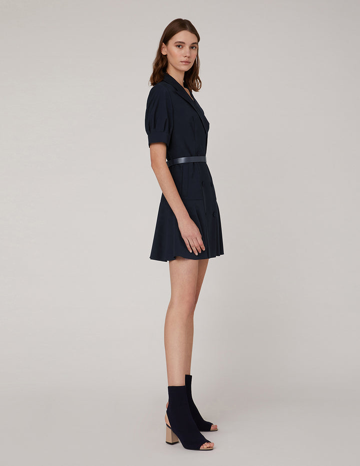 MARYLING Double breasted lapel collar suit dress