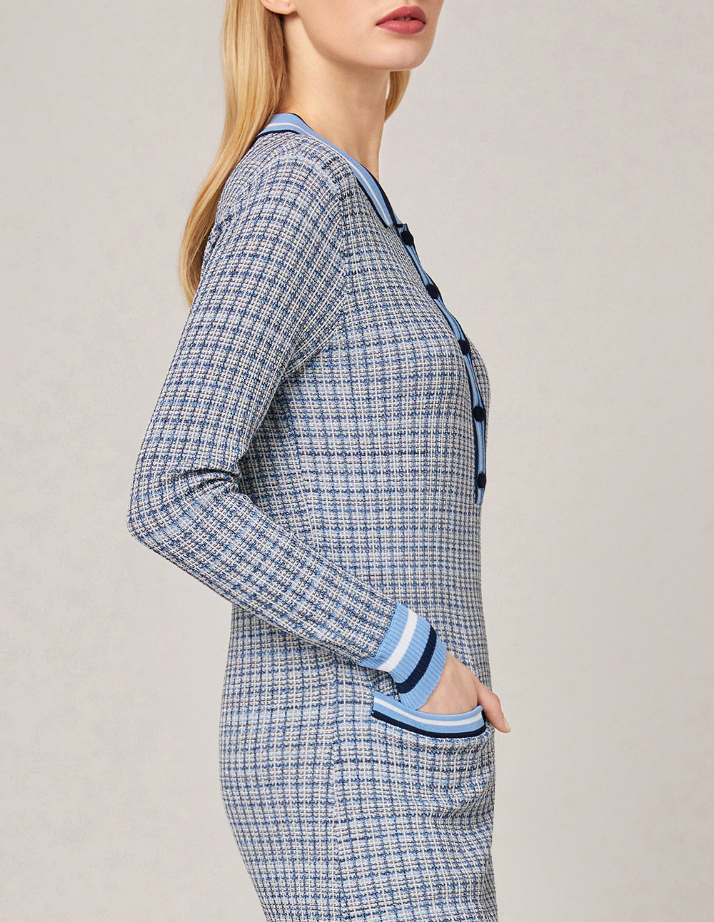 MARYLING Modern Knitted Tweed Dress