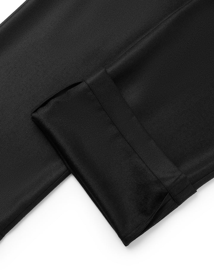 MARYLING Black Straight Fit Suit Pants