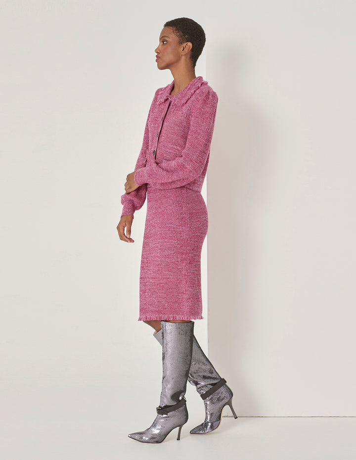 MARYLING Cherry Melange Knitted Skirt