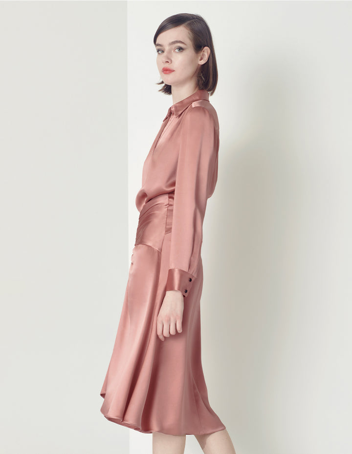 MARYLING GATHERED FRONT FISHTAIL SKIRT