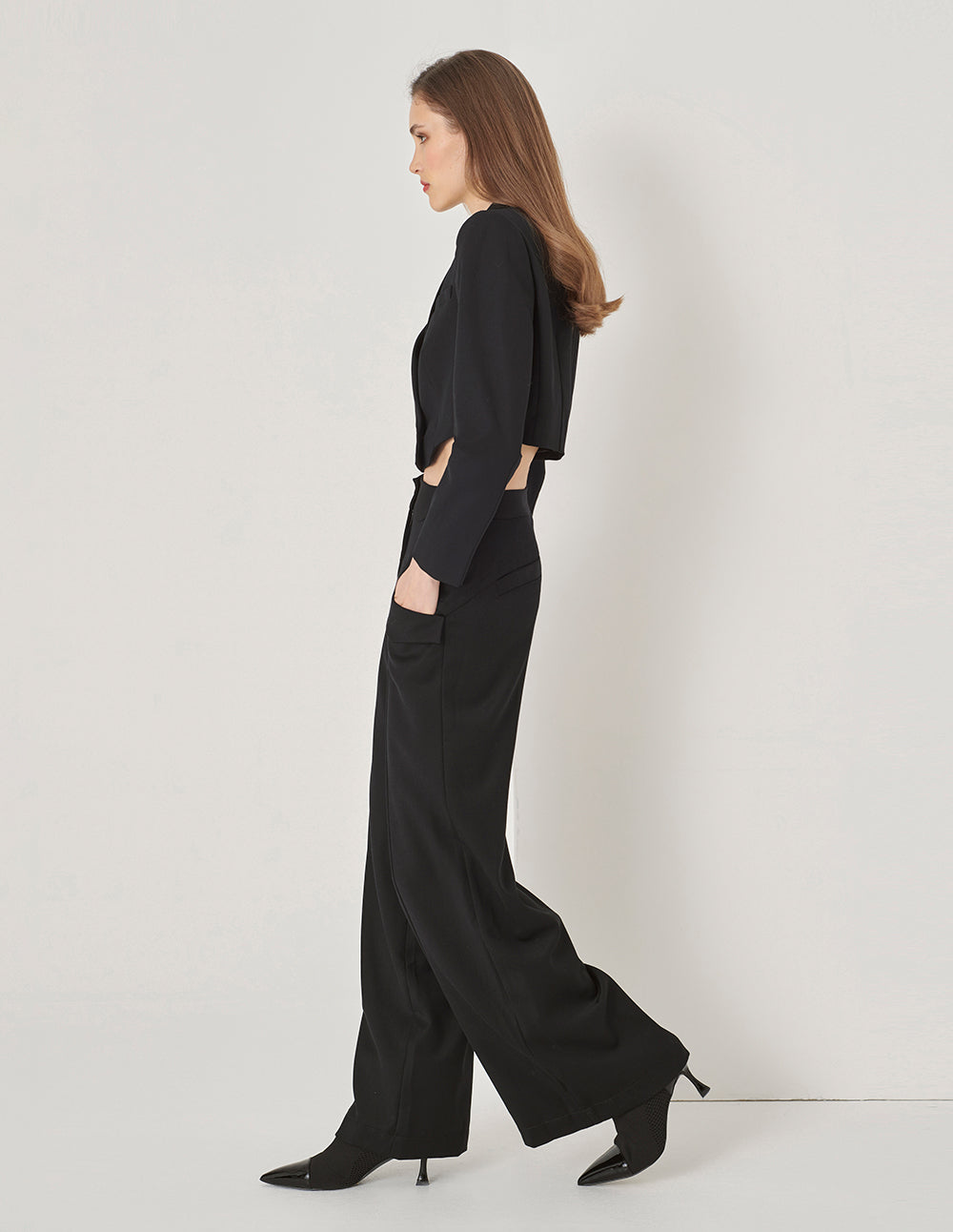 MARYLING Peak Lapel Corset Jacket