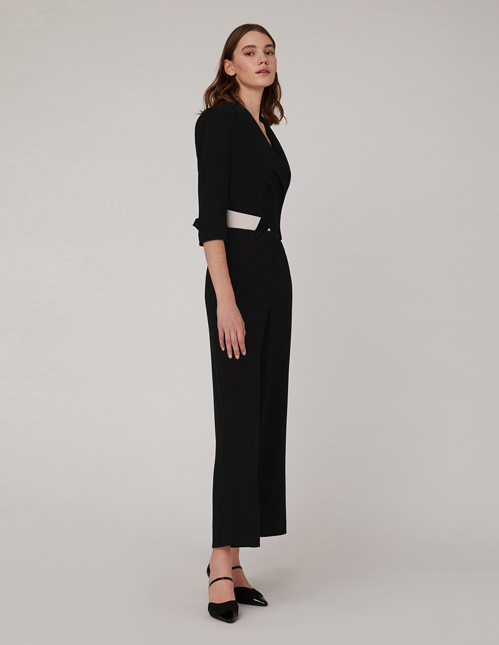 MARYLING Lapel collar mid sleeve suit blazer