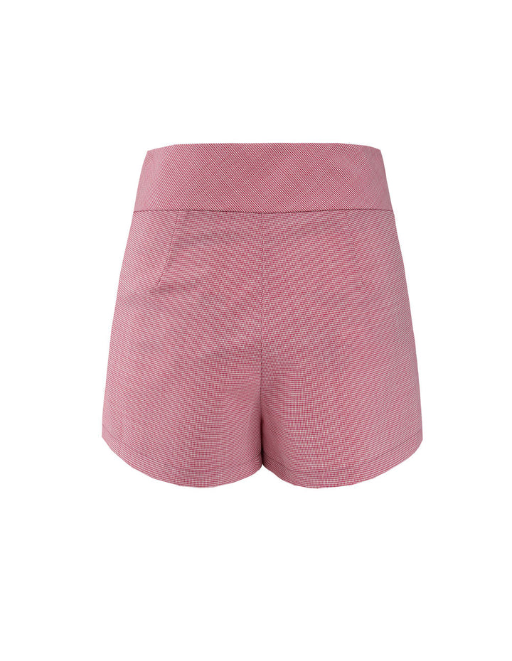 MARYLING HOUNDSTOOTH CHECKS PATCH POCKET SHORTS