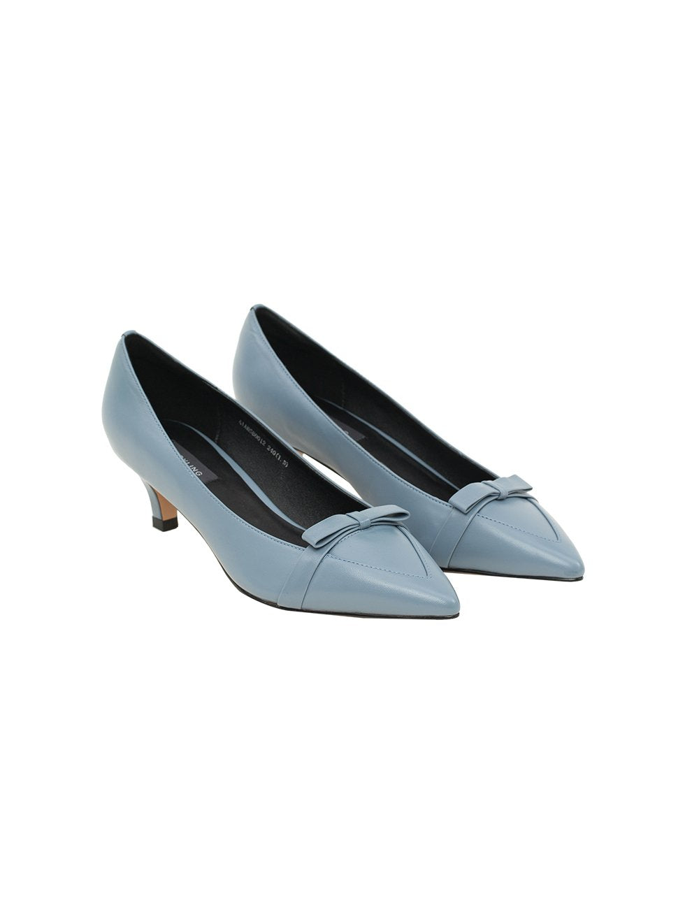 MARYLING Leather Bow Knot Pointed Toe Low Heel Dress Shoes