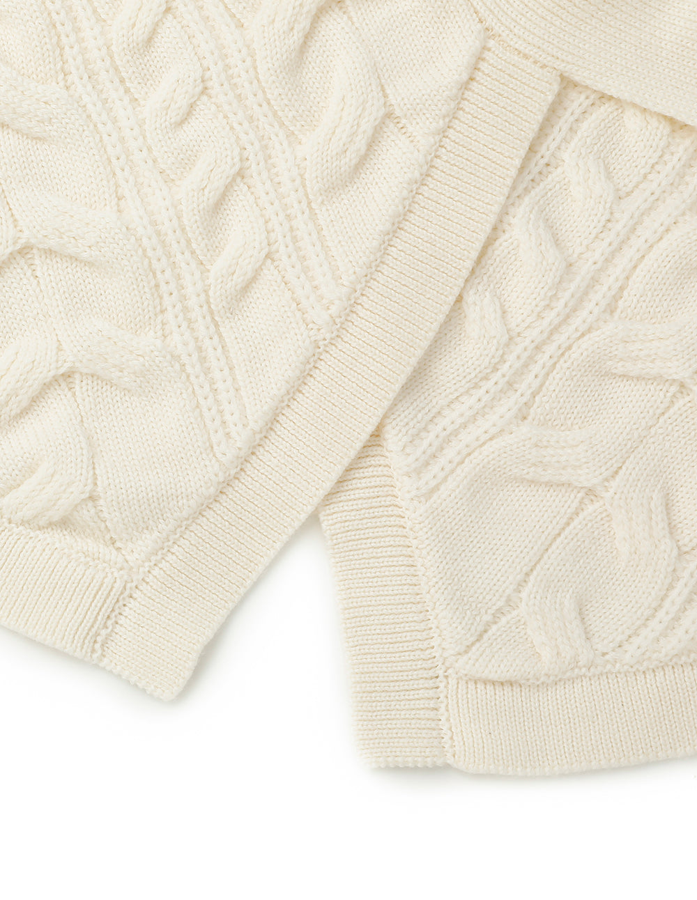 Maryling Off-White Cross Tie Wool Vest