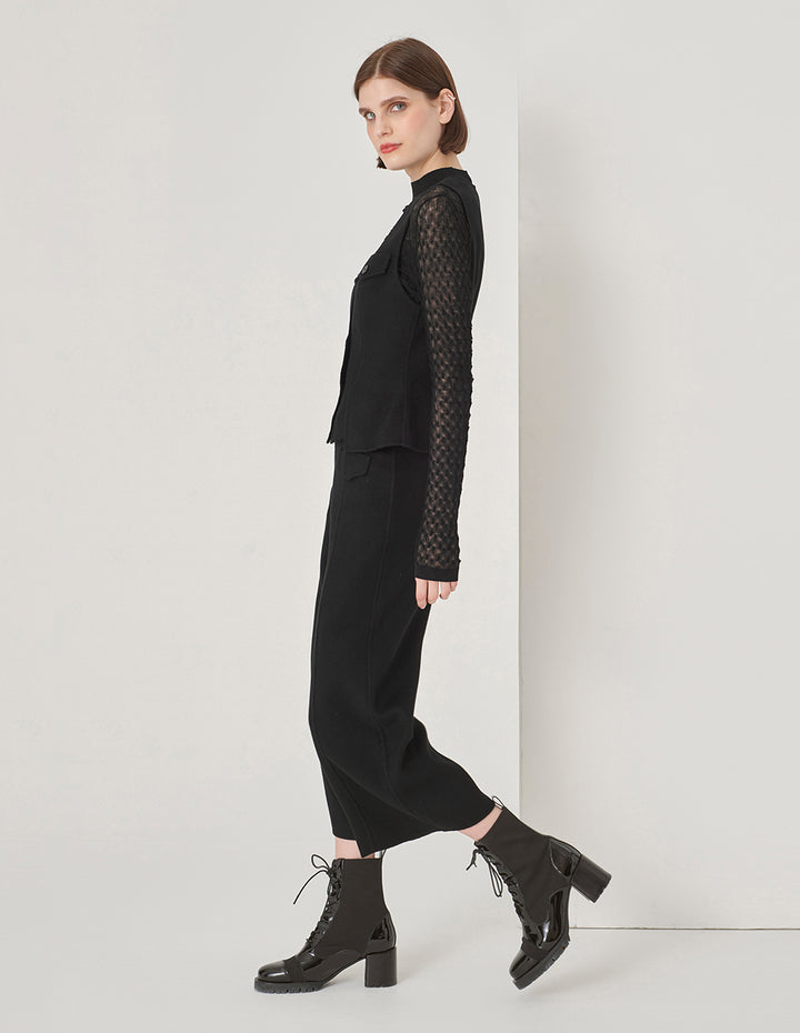 MARYLING V-Neck Double-Sided Woolen Vest