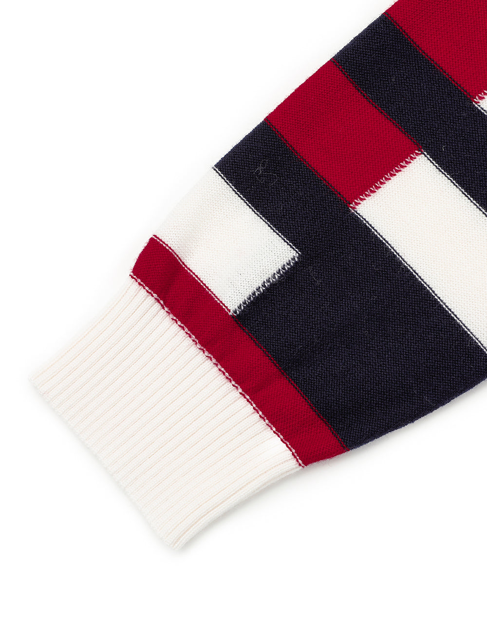 MARYLING Heart-Shaped Collared Wool Jacquard Knitted Top