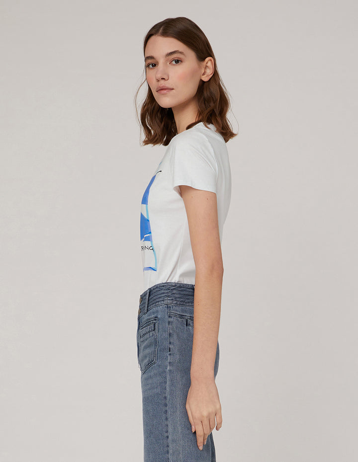 MARYLING Classic round neck logo short sleeve t-shirt