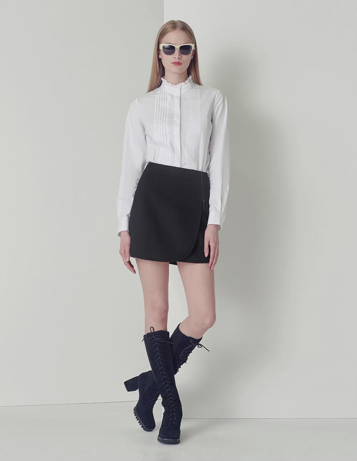 MARYLING Black slim mini skirt