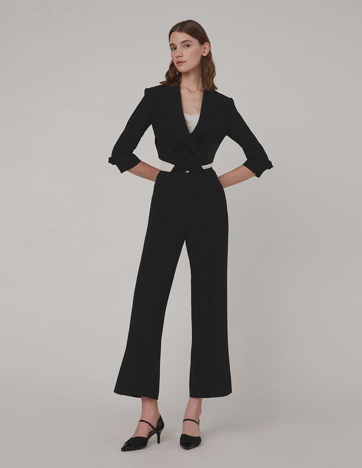 MARYLING Lapel collar mid sleeve suit blazer